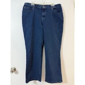 NWT Lee Women's Plus Size Relaxed Fit Denim Premium Dark Straight Leg Jeans-18W